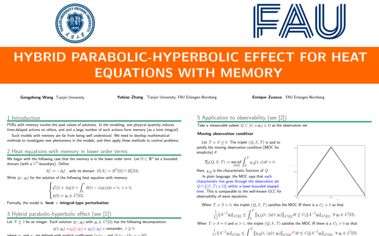 Hybrid Parabolic-hyperbolic Effect for Heat Equations With Memory