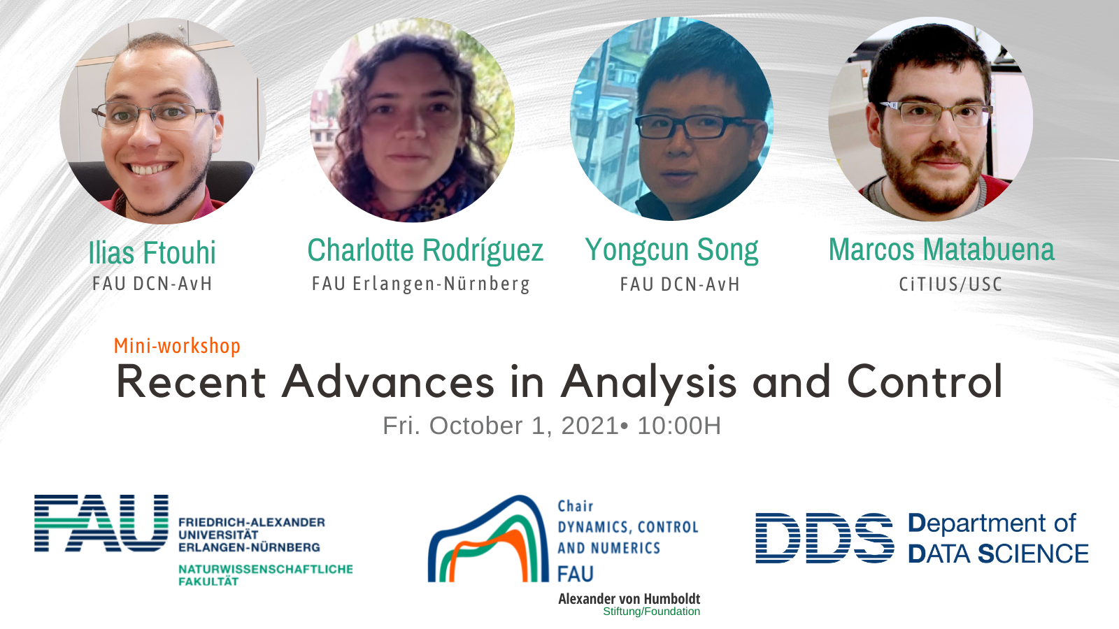 Mini-workshop: “Recent Advances in Analysis and Control”