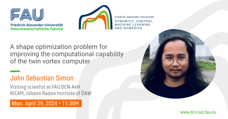 A shape optimization problem for improving the computational capability of the twin vortex computer