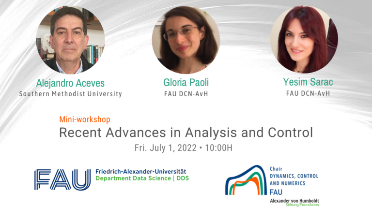 Mini-workshop: “Recent Advances in Analysis and Control”