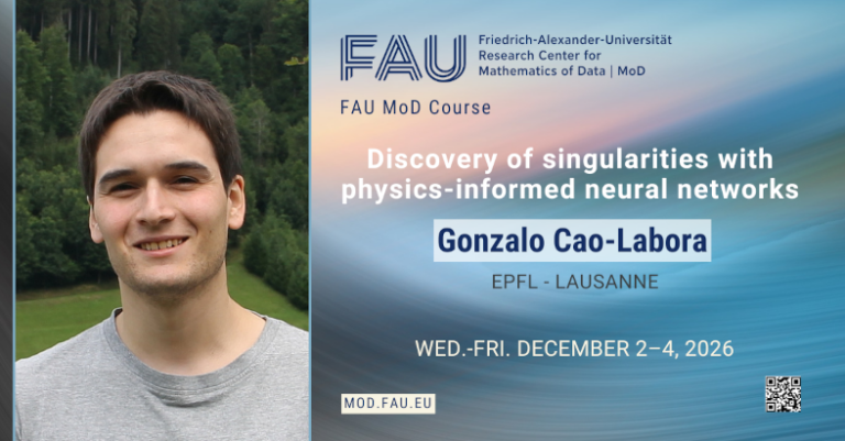 FAU MoD Course: Discovery of singularities with physics-informed neural networks