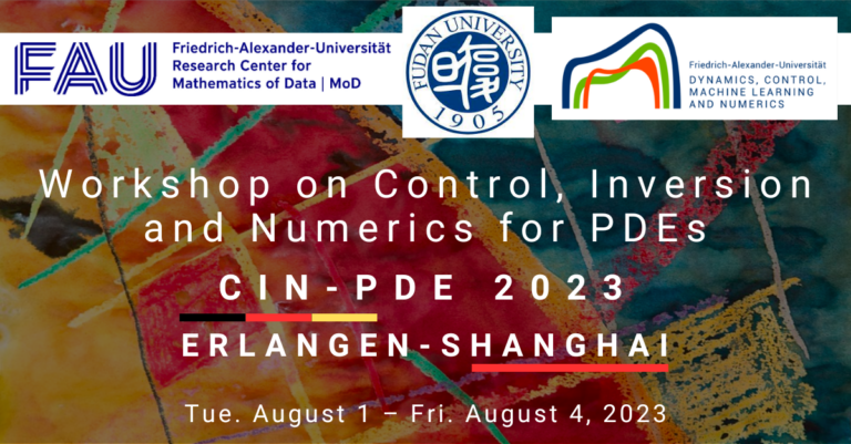 CIN-PDE 2023 • Erlangen-Shanghai: Workshop on Control, Inversion and Numerics for PDEs