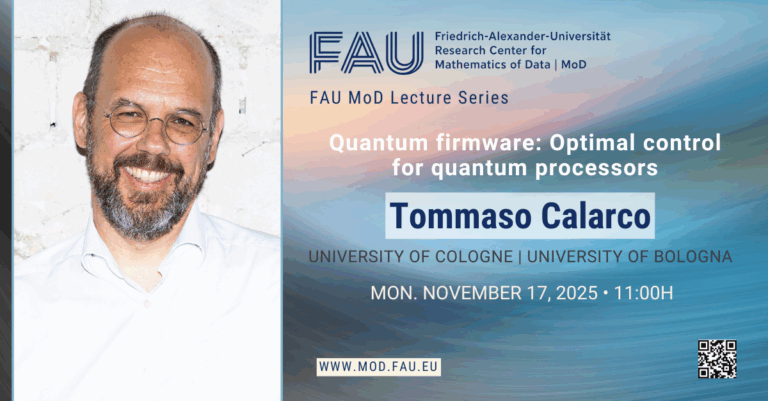 FAU MoD Lecture: Quantum firmware: optimal control for quantum processors
