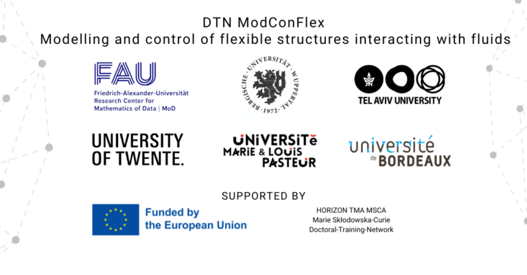 DTN ModConFlex. Modelling and control of flexible structures interacting with fluids