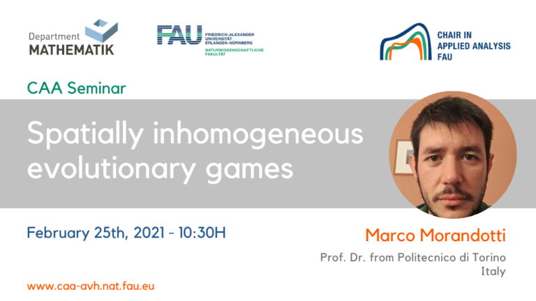 Spatially inhomogeneous evolutionary games