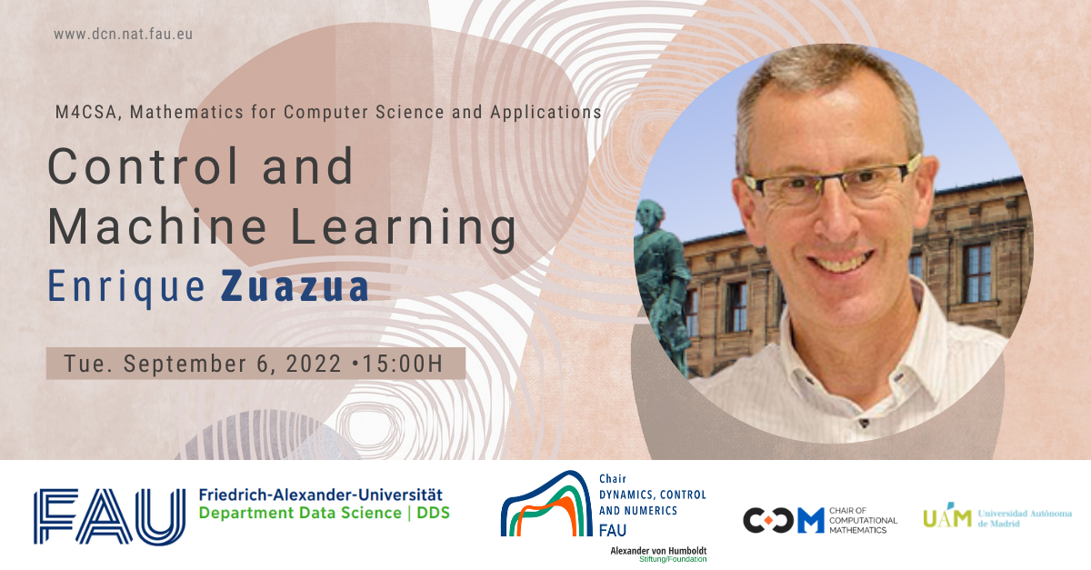 M4CSA: Control and Machine Learning by E. Zuazua