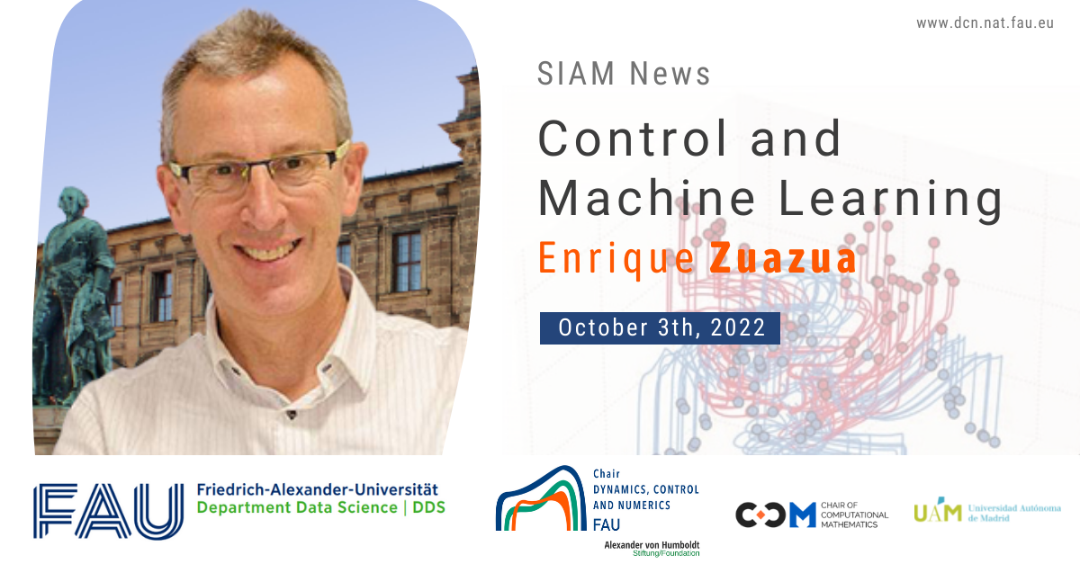 Control and Machine Learning by Enrique Zuazua at SIAM News