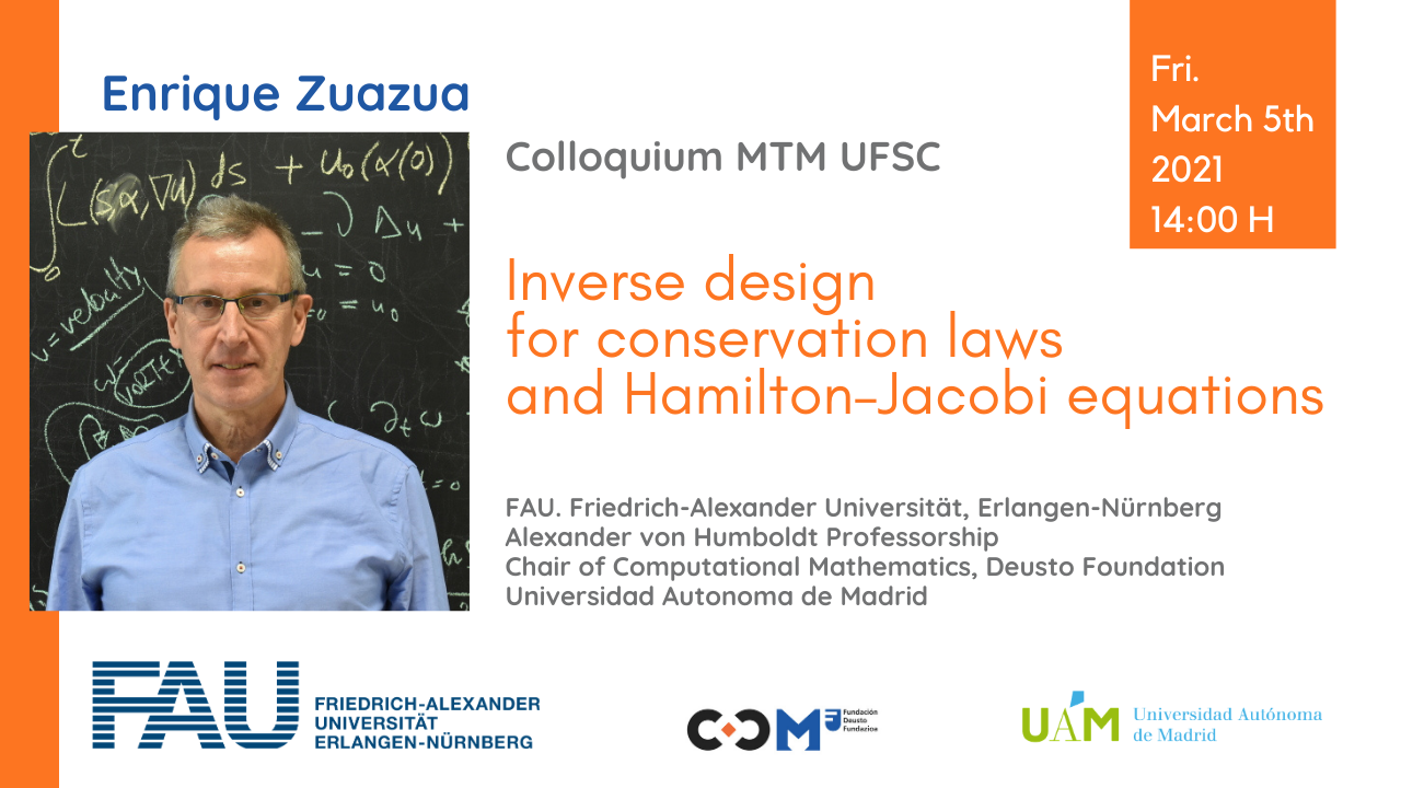 Coloquio MTM UFSC: Inverse design for conservation laws and Hamilton-Jacobi equations