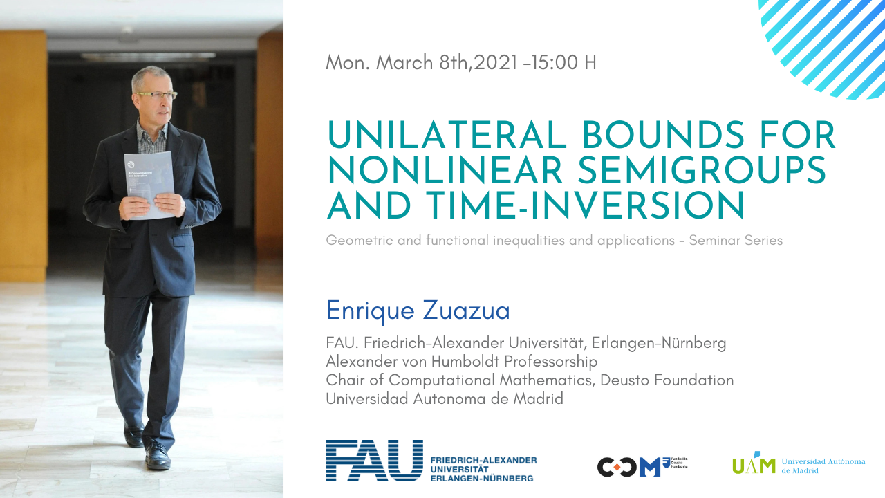 Unilateral bounds for nonlinear semigroups and time-inversion